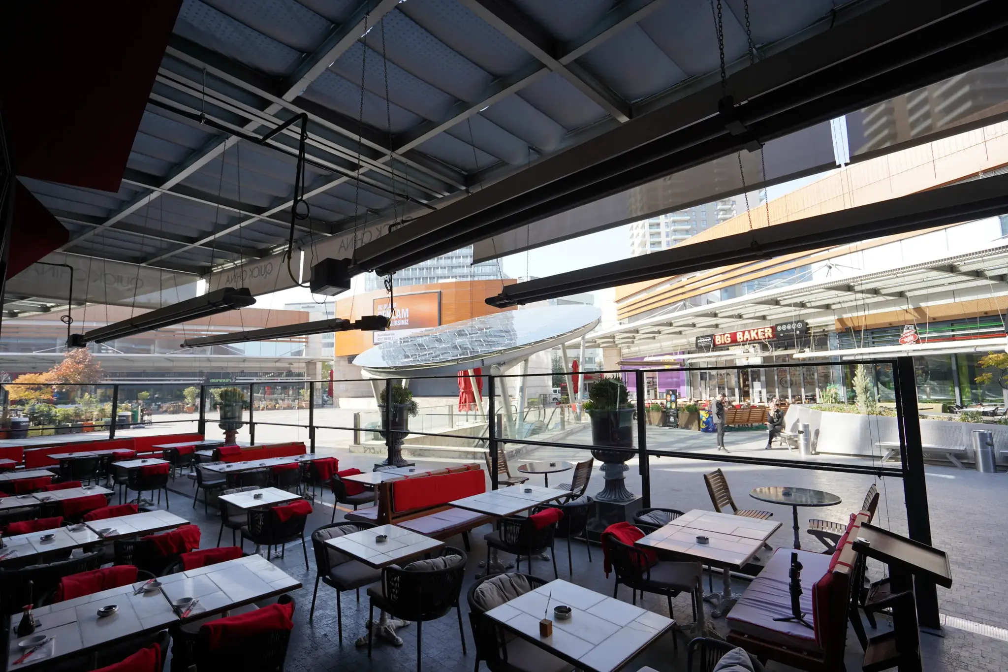 Cafe terası radyant montajı